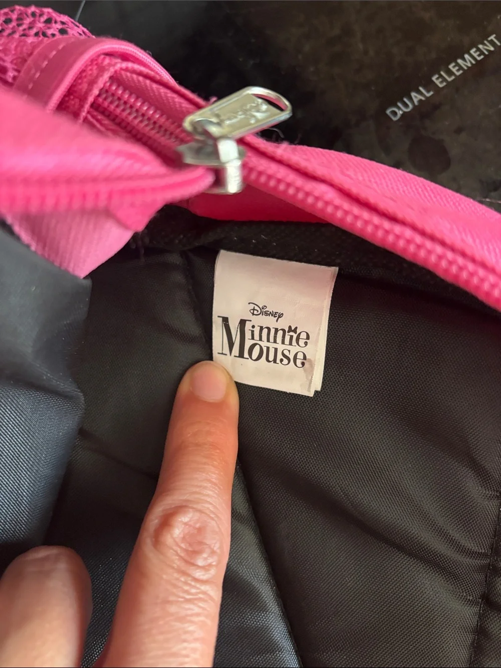 Disney Pink and Black Minnie Mouse Kids Backpack